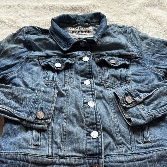 Garage Light Blue Cropped Jean Jacket Size Small - Picture 4 of 9